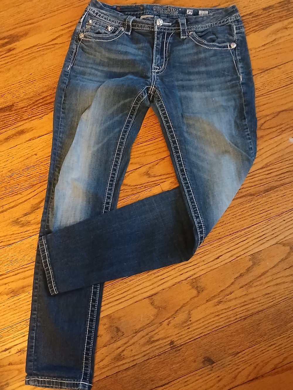 Miss Me Dark Blue Denim Jeans - Classic Label